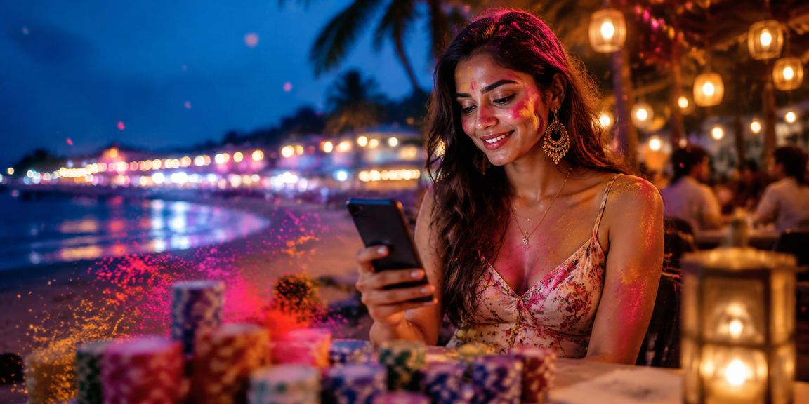 Festive sports betting celebration at Holi in India